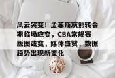 开云体育官网注册-风云突变！孟菲斯灰熊转会期临场应变，CBA常规赛版图或变，媒体盛赞，数据趋势出现新变化的简单介绍